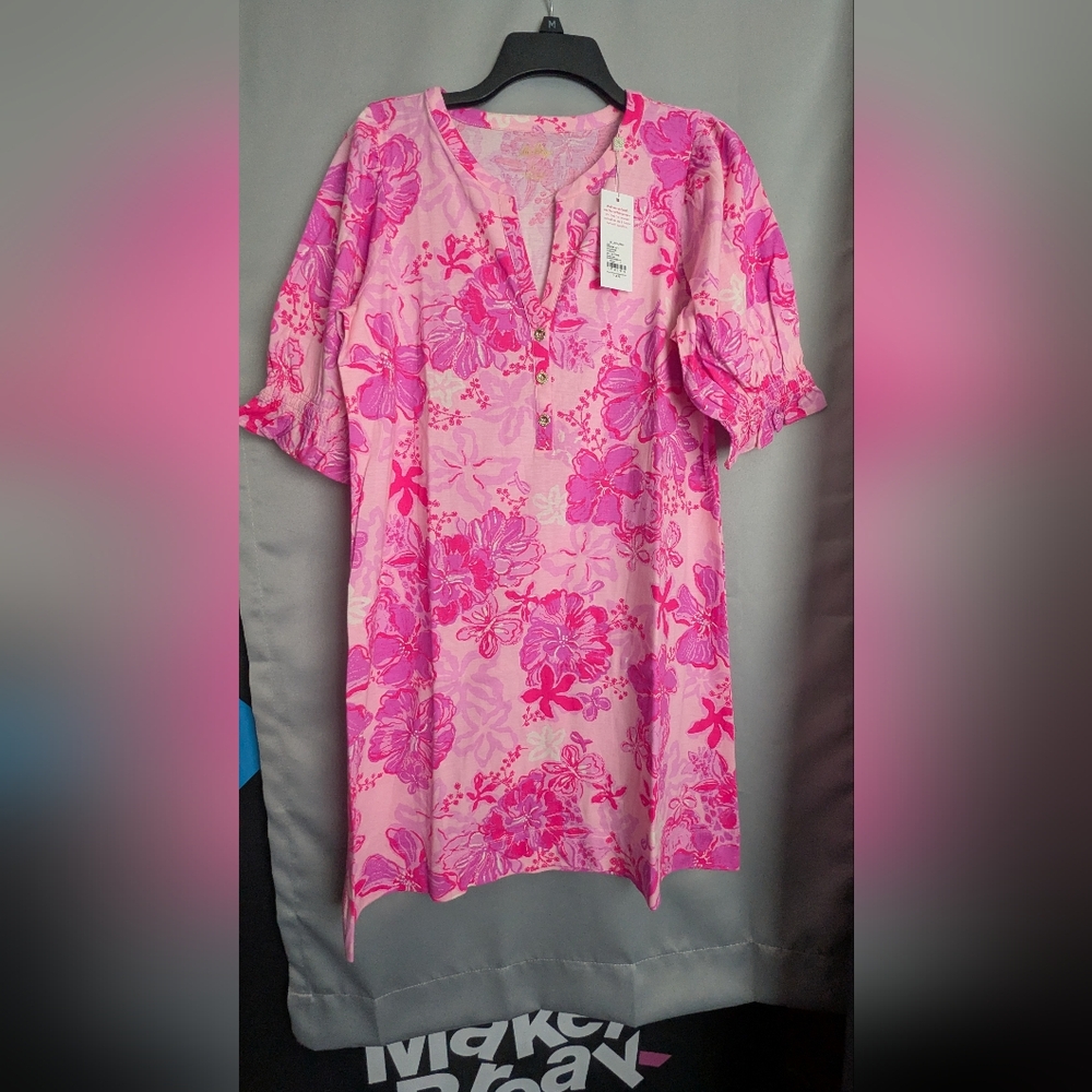 Lilly Pulitzer Delsie Dress Size Large 21" Pit To Pit New With Tags